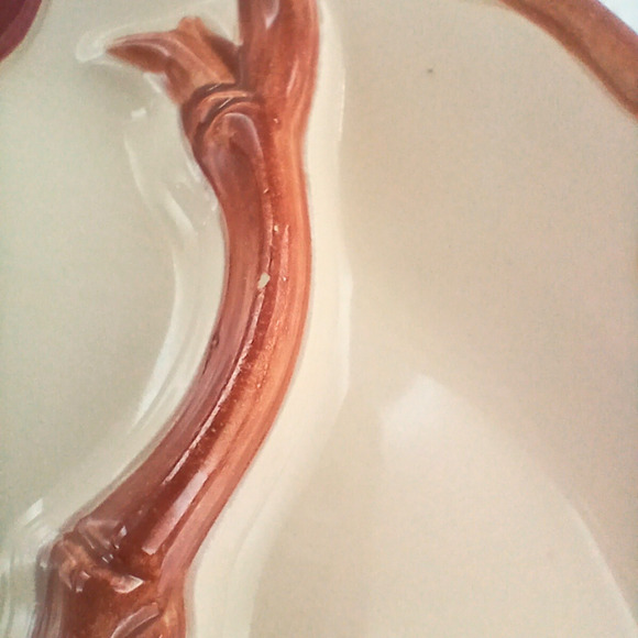 Franciscan Apple Divided Grill Dinner Plate ~ 11" Hand-Painted Ceramic Dish USA - Picture 12 of 15